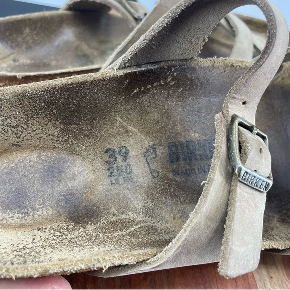 Birkenstock Franca Sandals 39 US 8 taupe strappy slide sandals - Picture 6 of 7